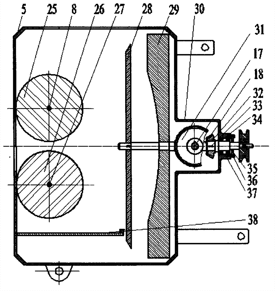 Rice-wheat section straw absorption, cutting and collection machinery