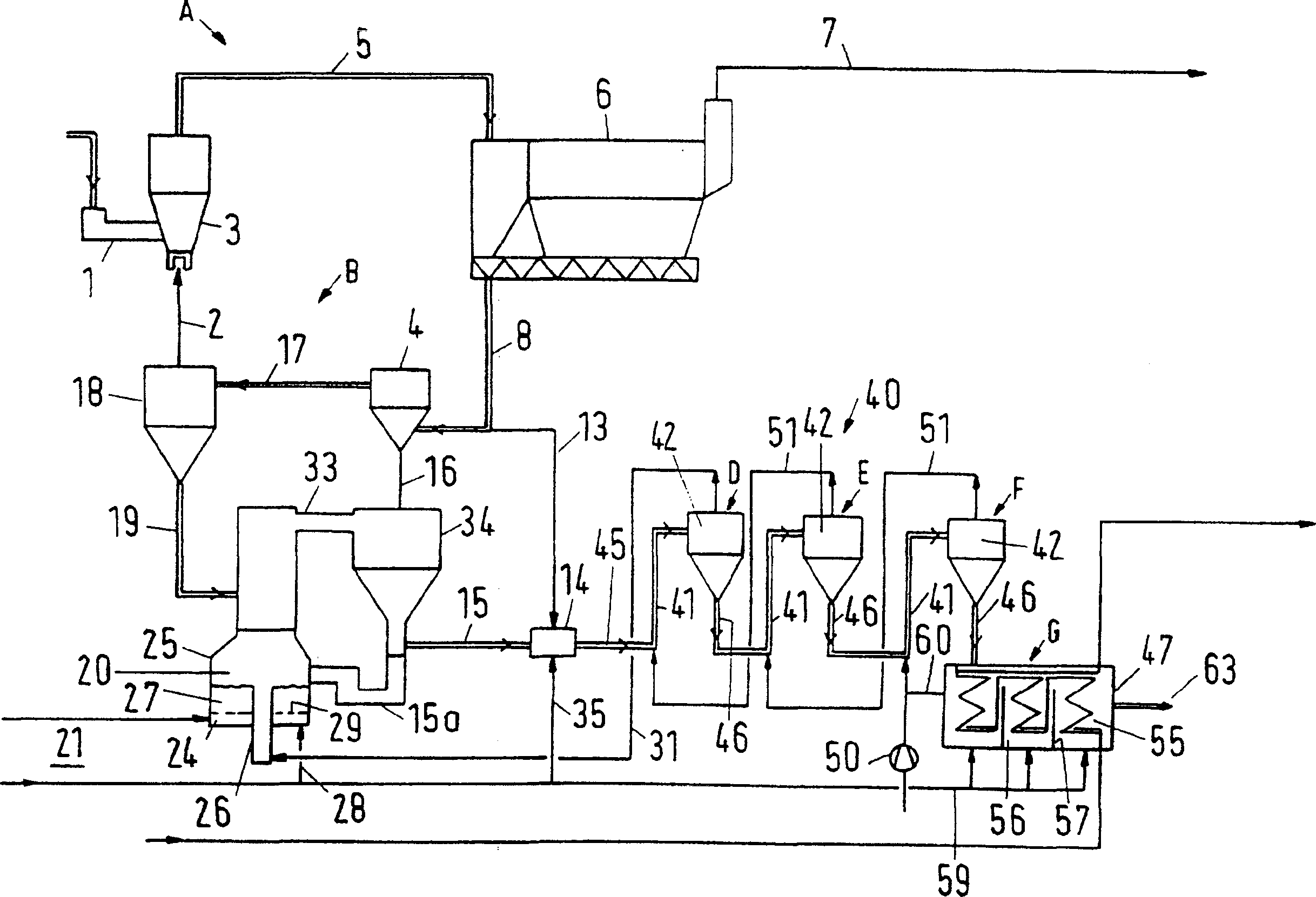 Process and plant for producing metal oxide from metal compounds