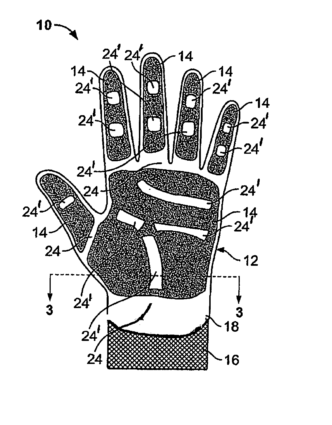 Gloves with reinforcing elements and methods for making same