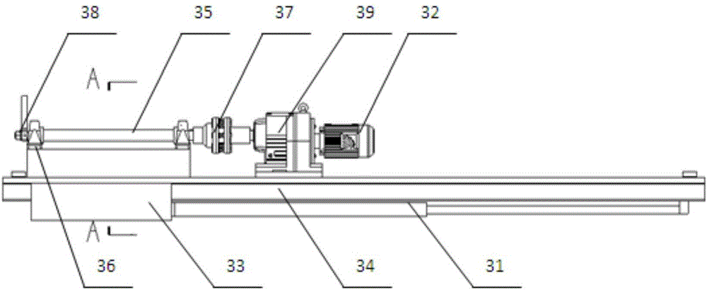 Automatic feed and discharge mechanism for PC component stacking machine bench