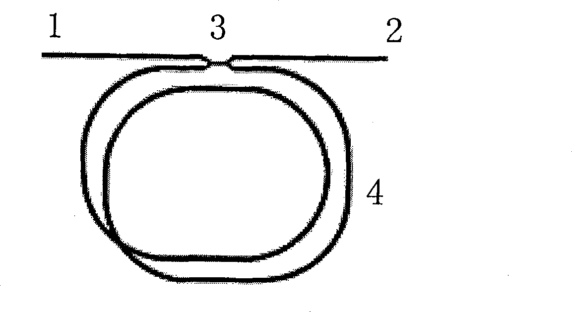 Non crosspoint space type integrated optics multi-ring ring shaped resonant cavity