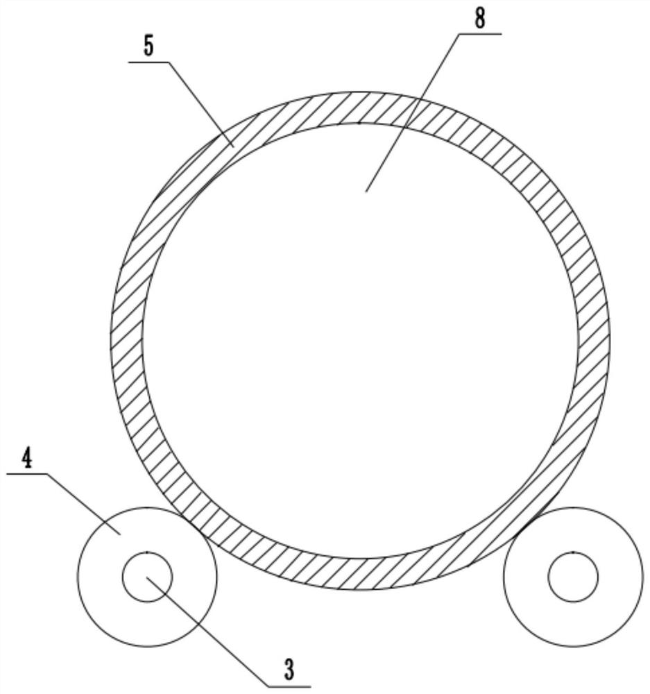 Mesocarp removing device in canned orange agricultural product processing