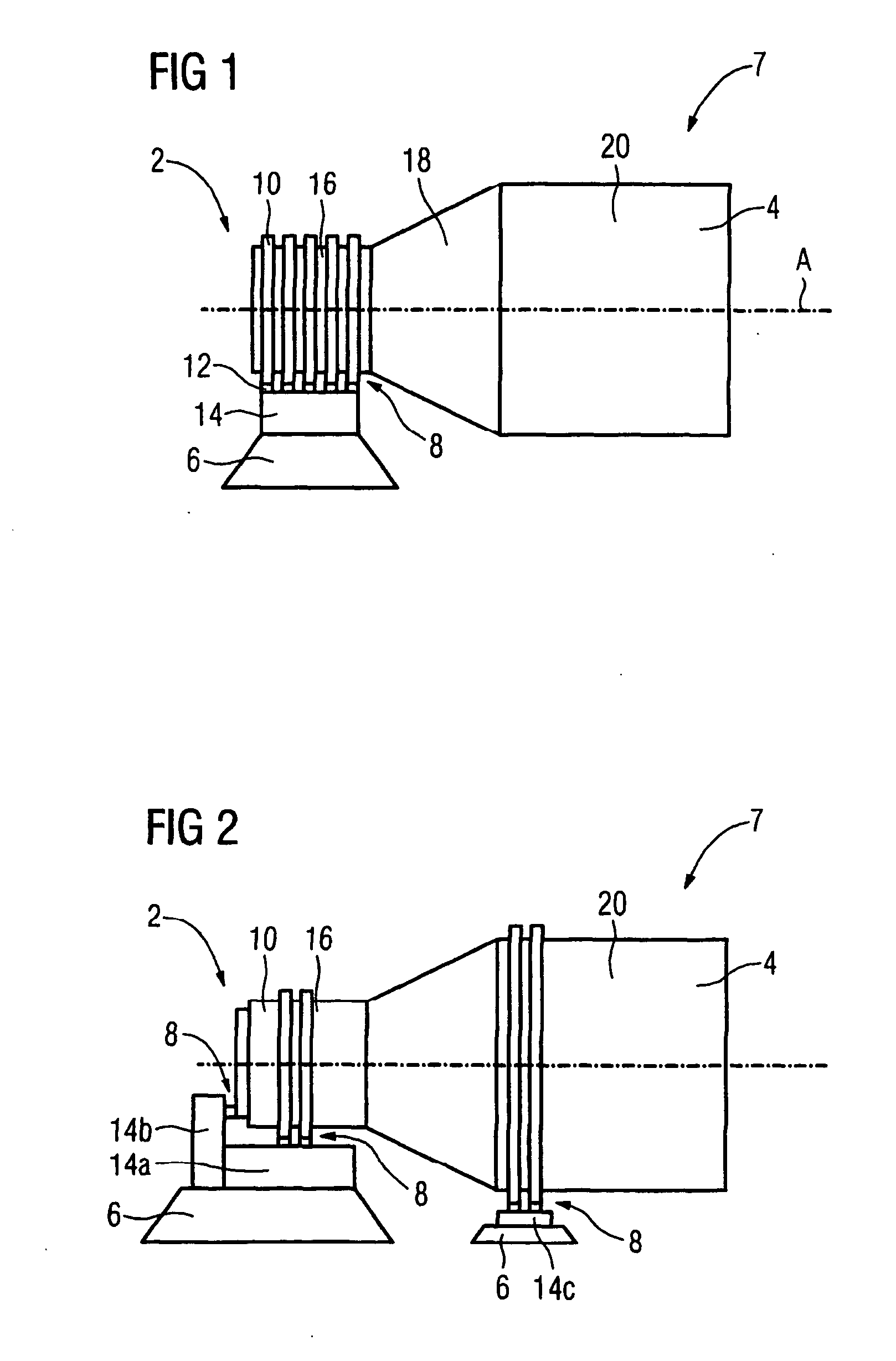 Electrically conductive connection for a medical gantry