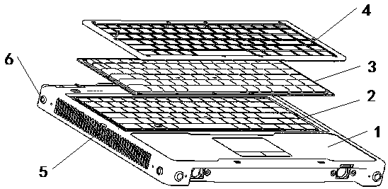 A reinforced keyboard suitable for severe environments