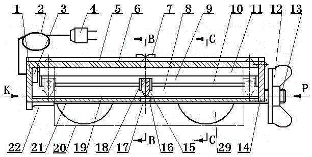 Electric paper cutting device capable of being adsorbed on wall for rolled-up sketching paper/parchment paper