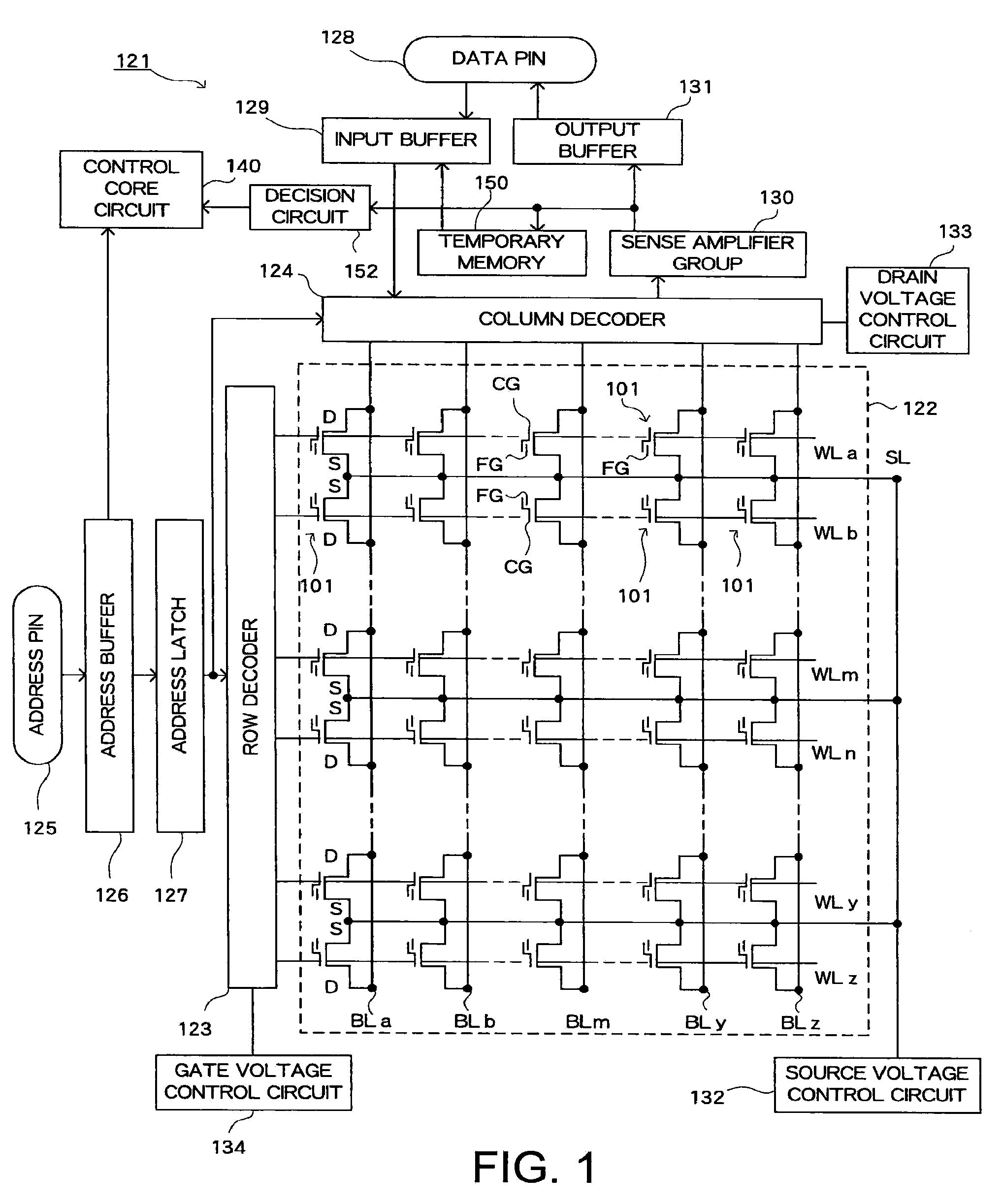 Non-volatile memory control circuit