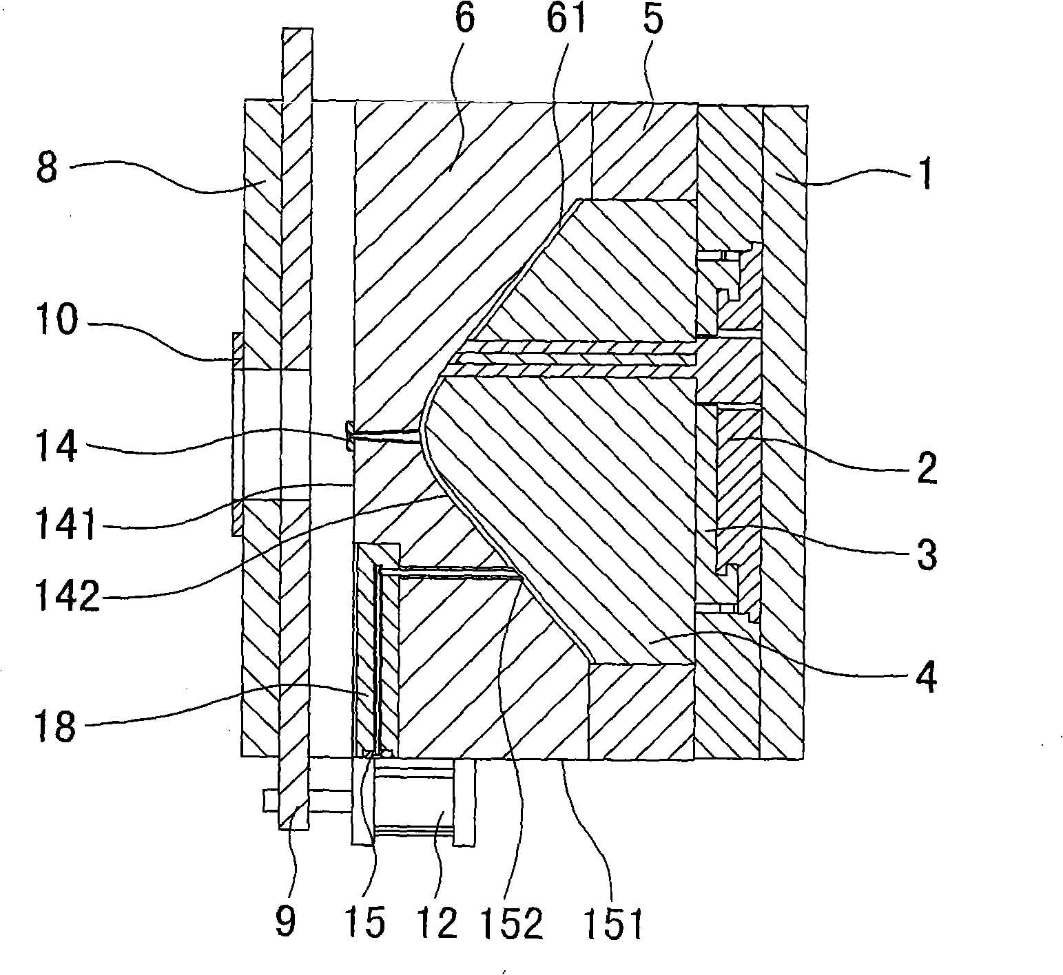 Processing die of dual-color plastic chair and its processing method