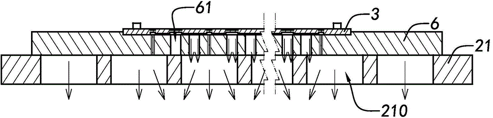 Cropping locating jig capable of preventing cropping pollution, and dust exhaust structure and method thereof