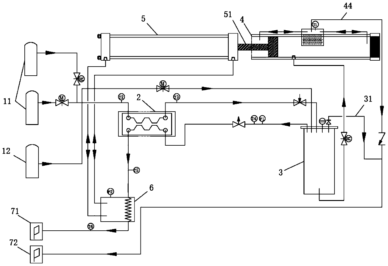 Carbon dioxide waste gas treatment device for dry ice machine