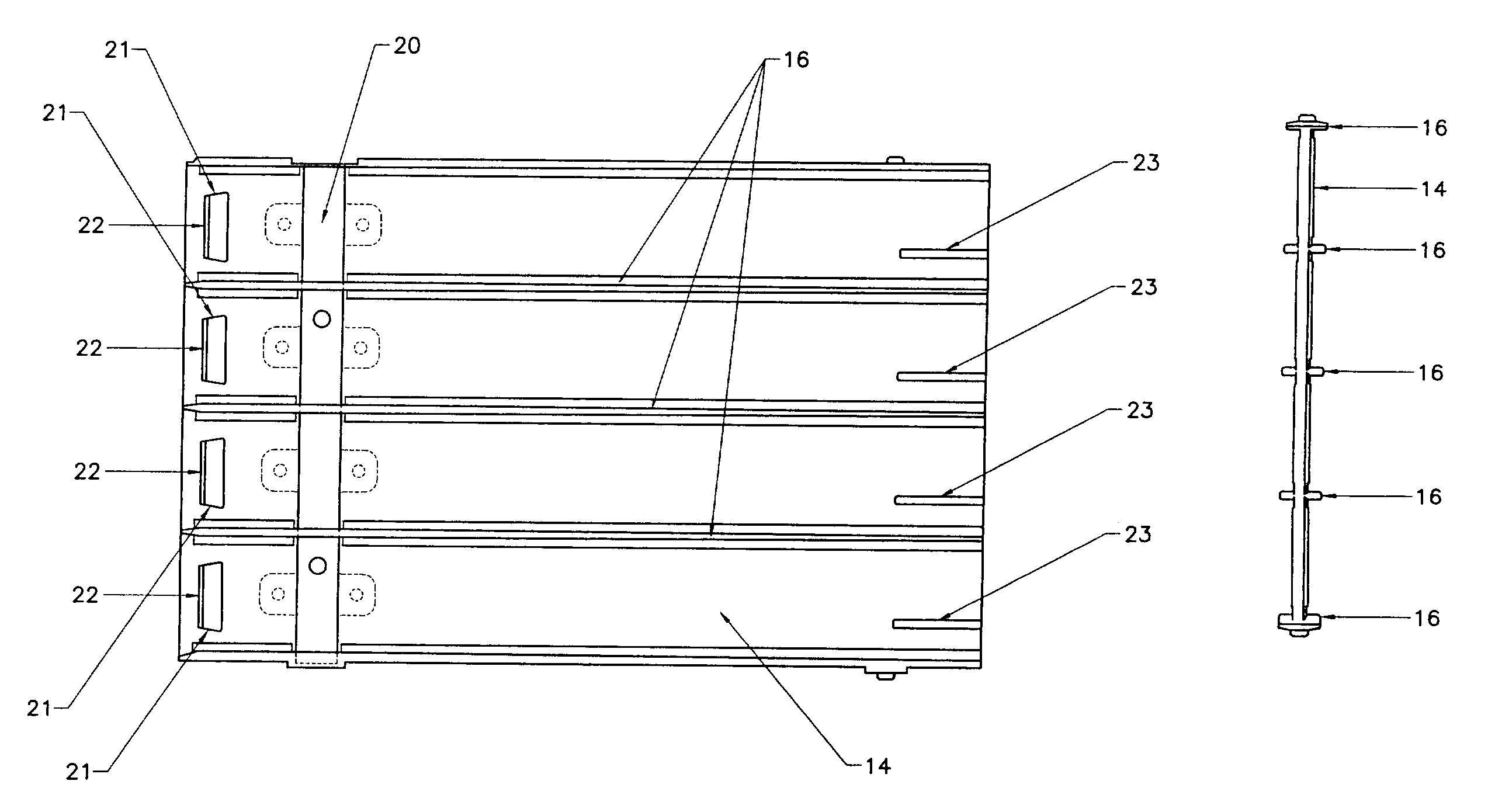 Data storage device chassis, case and clamp mechanism