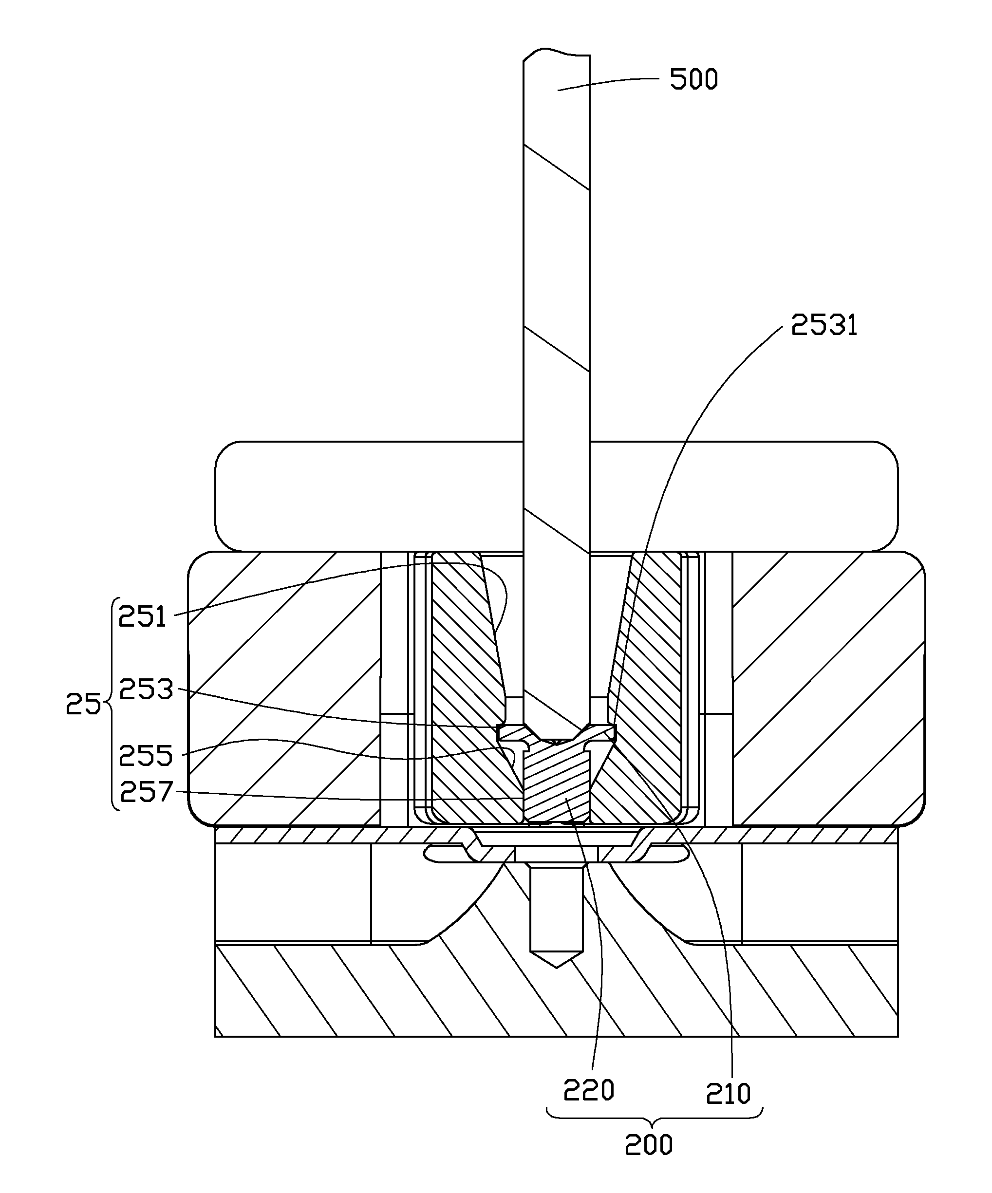 Auxiliary device for maintaining a screw upright