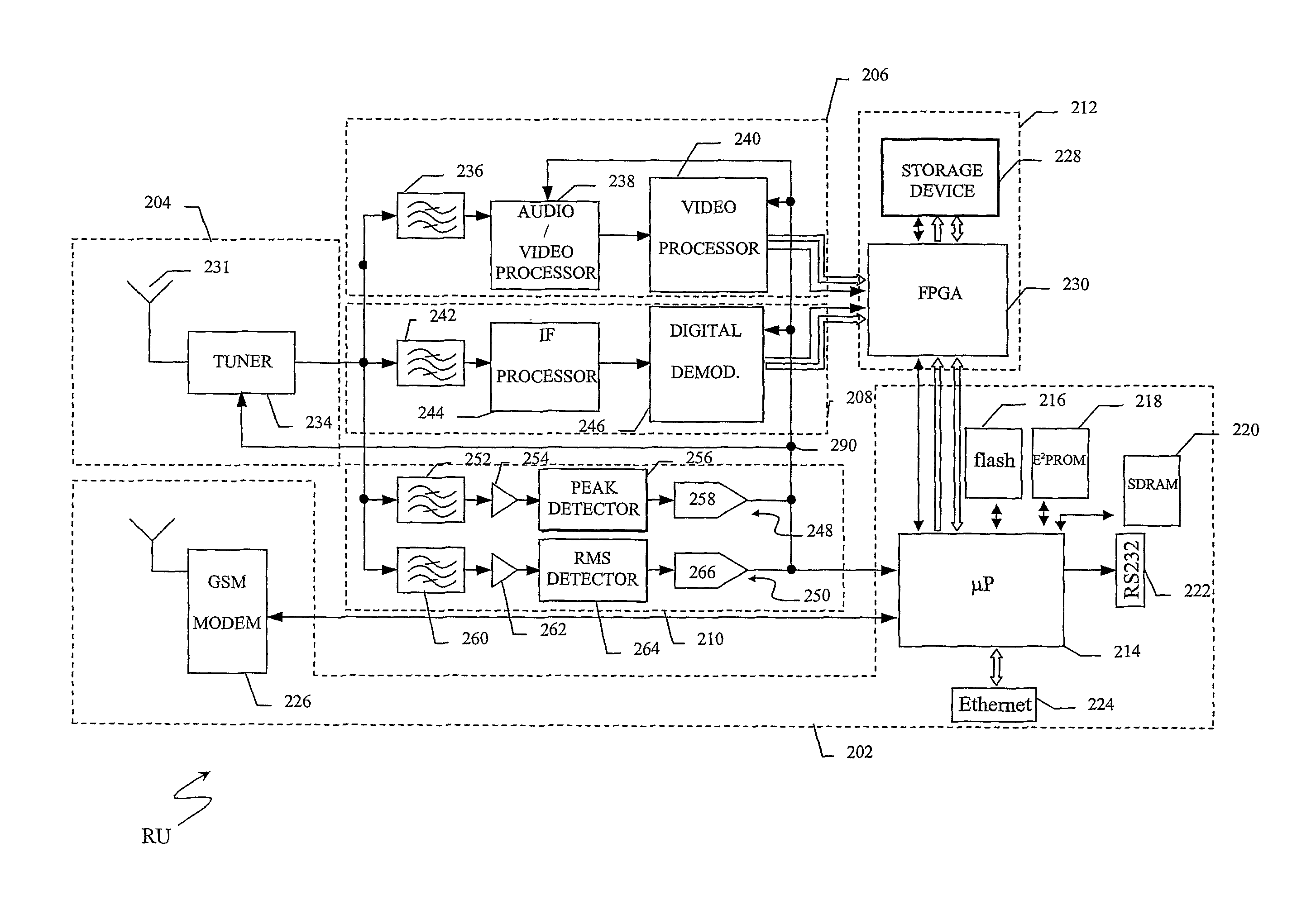 Monitoring system for monitoring coverage of broadcast transmissions