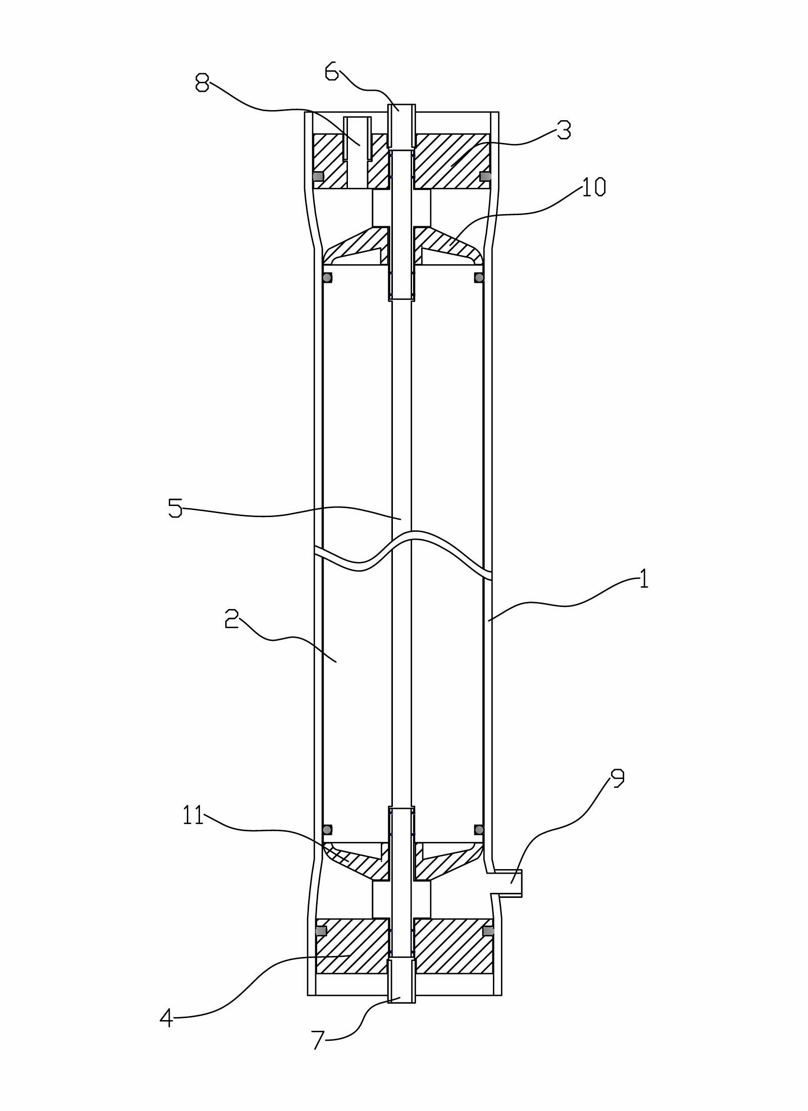 Vertical roll membrane filtering device and cleaning method thereof