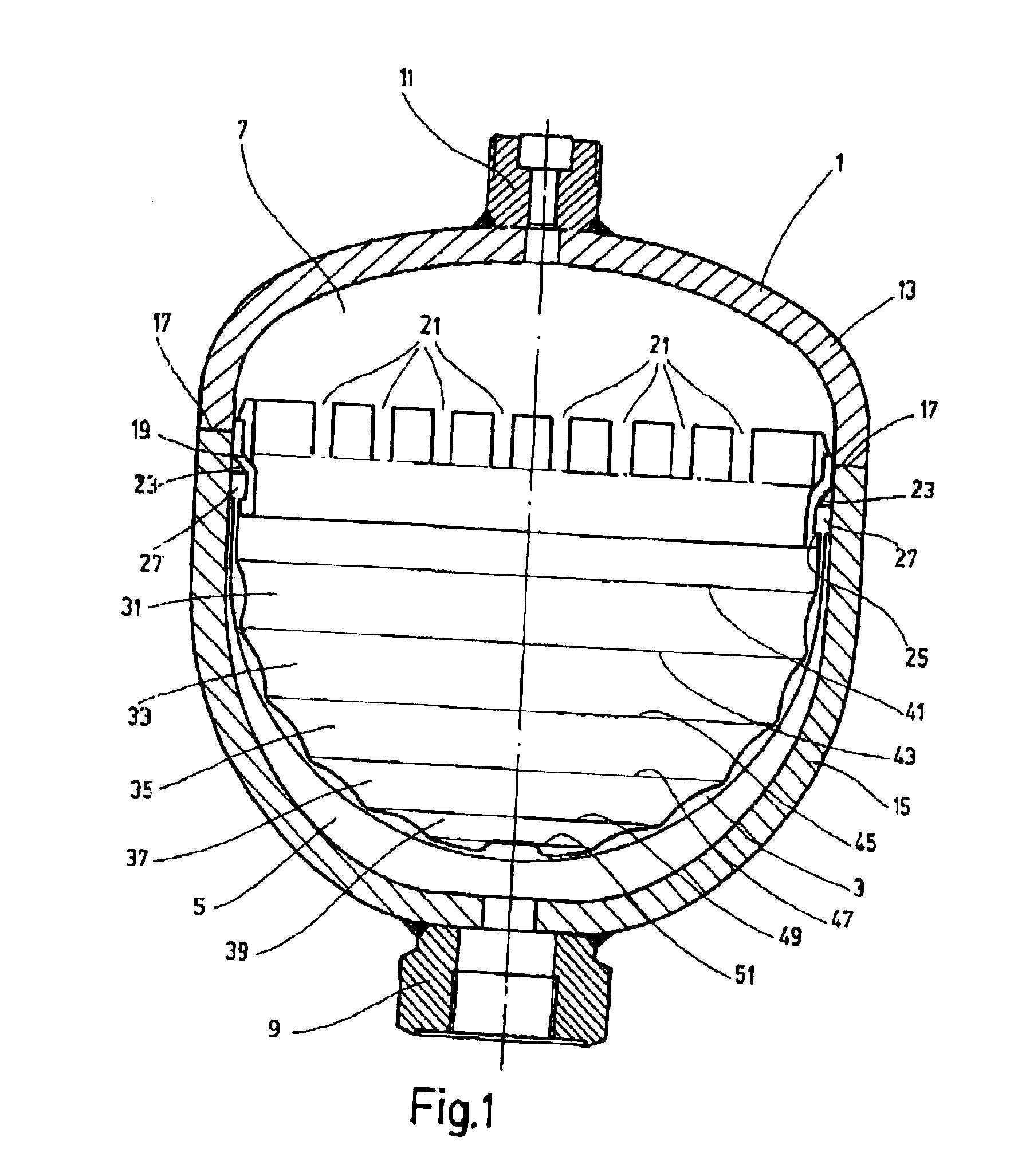 Hydropneumatic accumulator