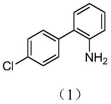 Method for preparing 4'-chloro-2-aminobiphenyl through palladium/carbon catalysis