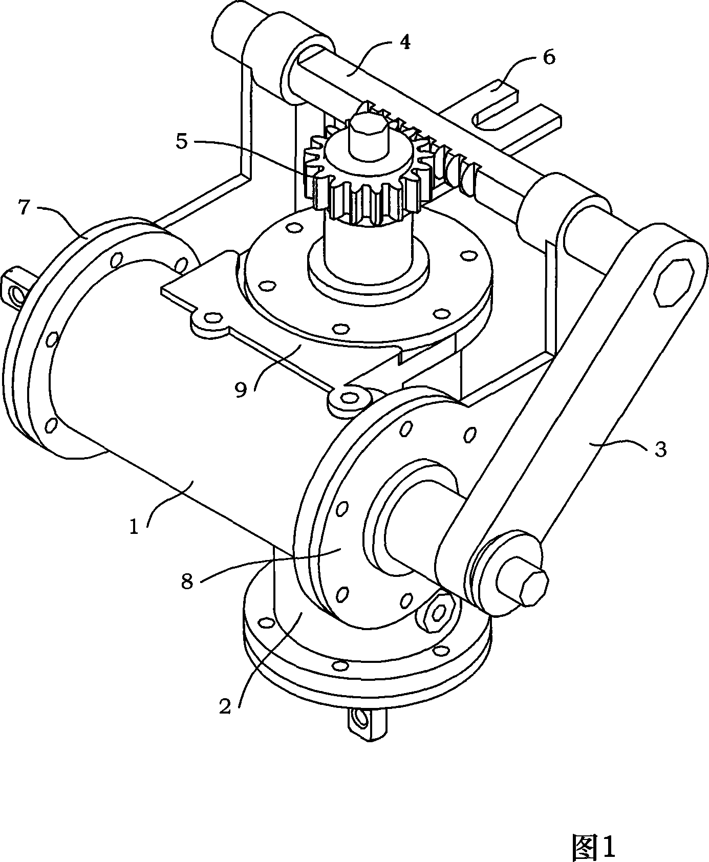 Follow-up type selecting gear shifting hydraulic actuator of vehicle automatic mechanical speed variator