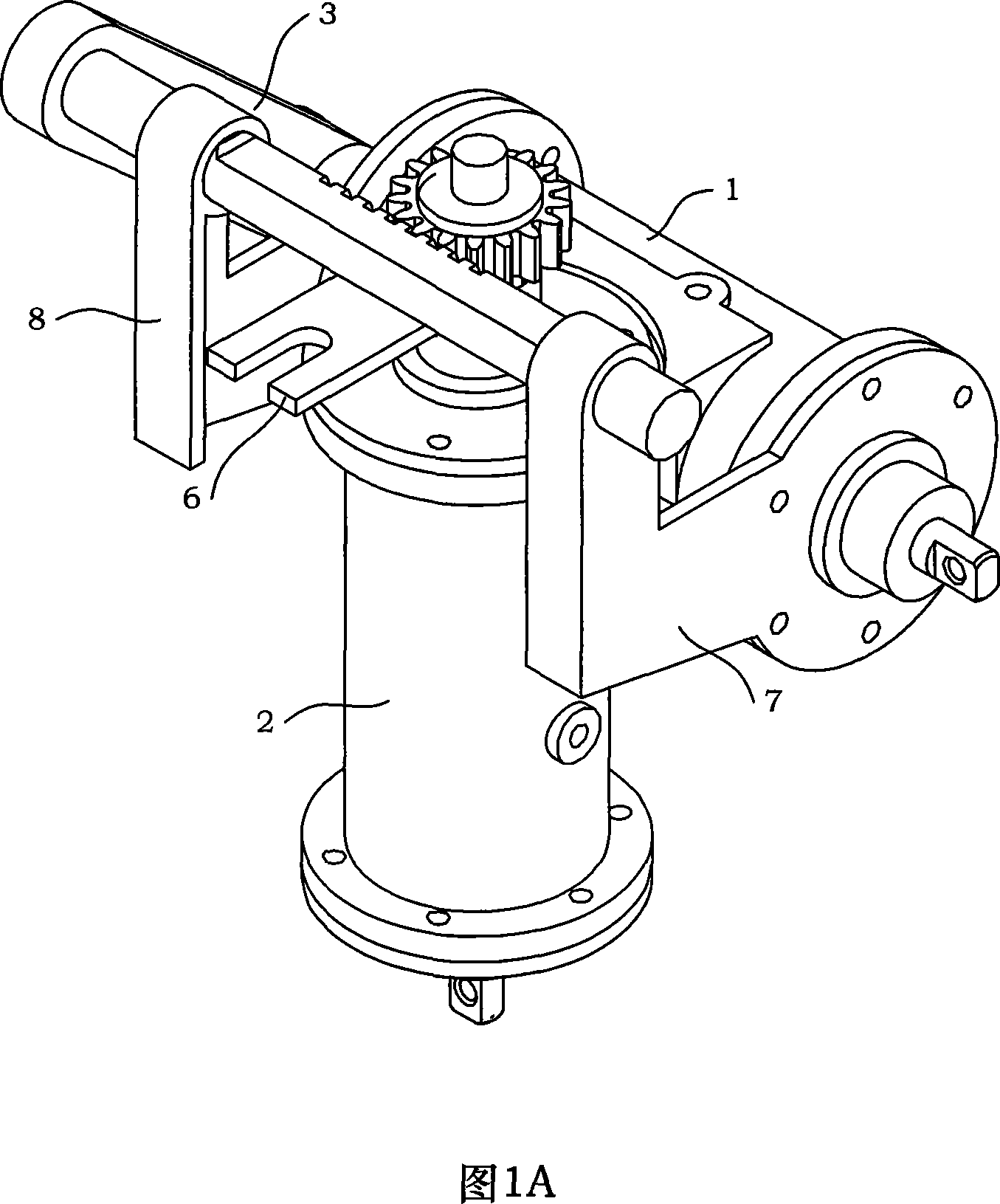 Follow-up type selecting gear shifting hydraulic actuator of vehicle automatic mechanical speed variator
