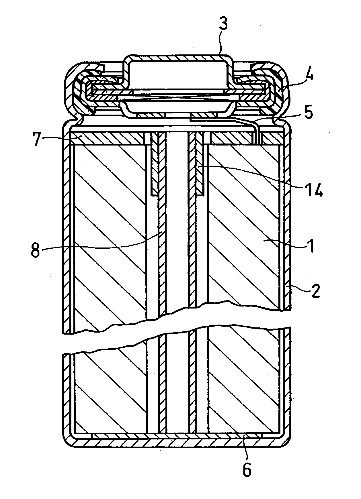 Cylindrical lithium ion secondary battery and fabrication method thereof
