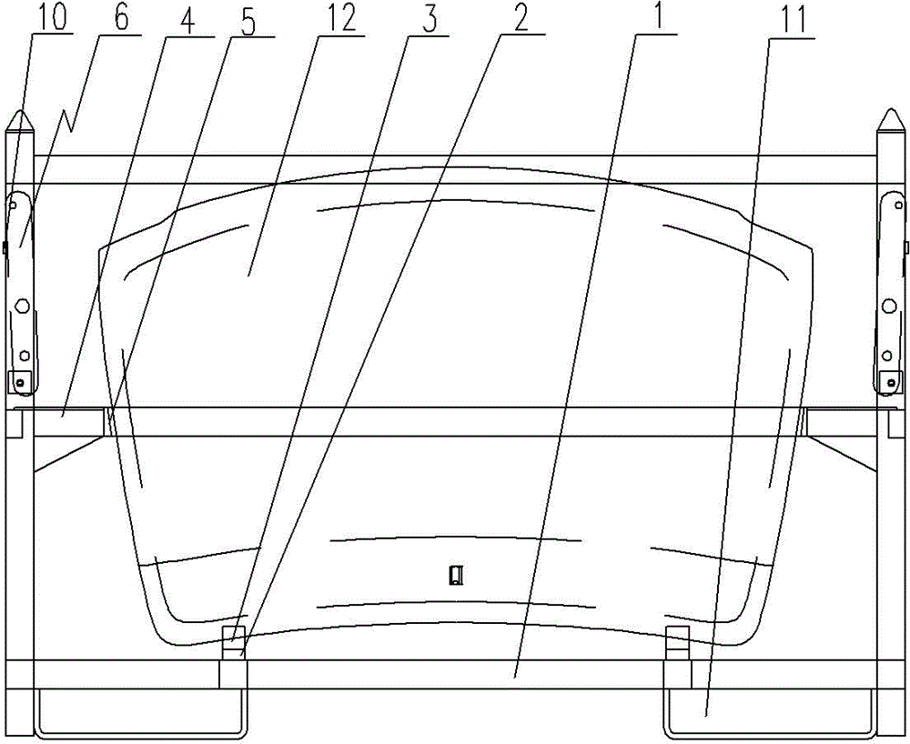 An automobile front windshield material rack