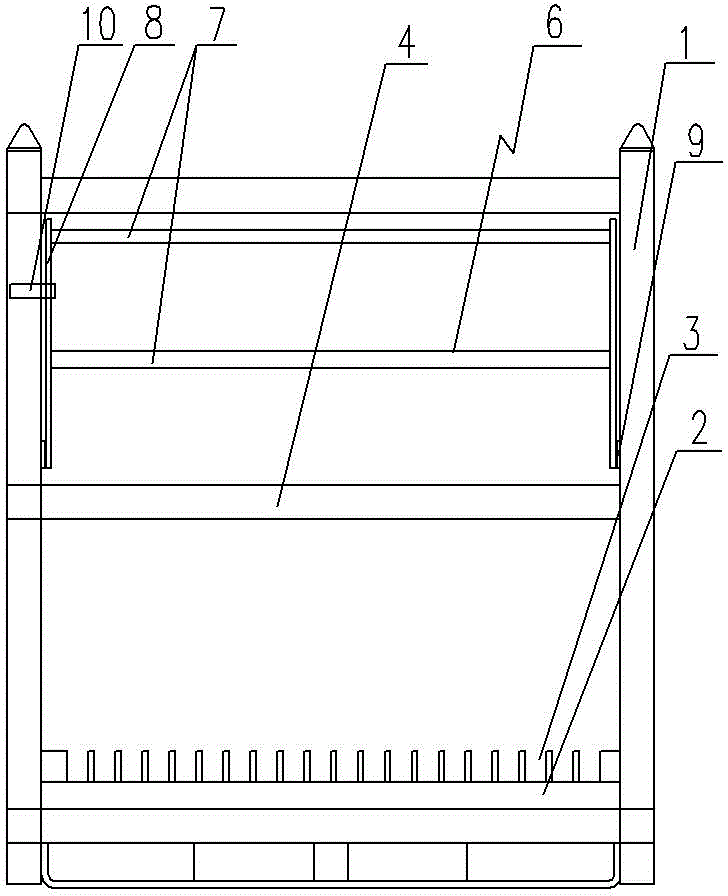 An automobile front windshield material rack