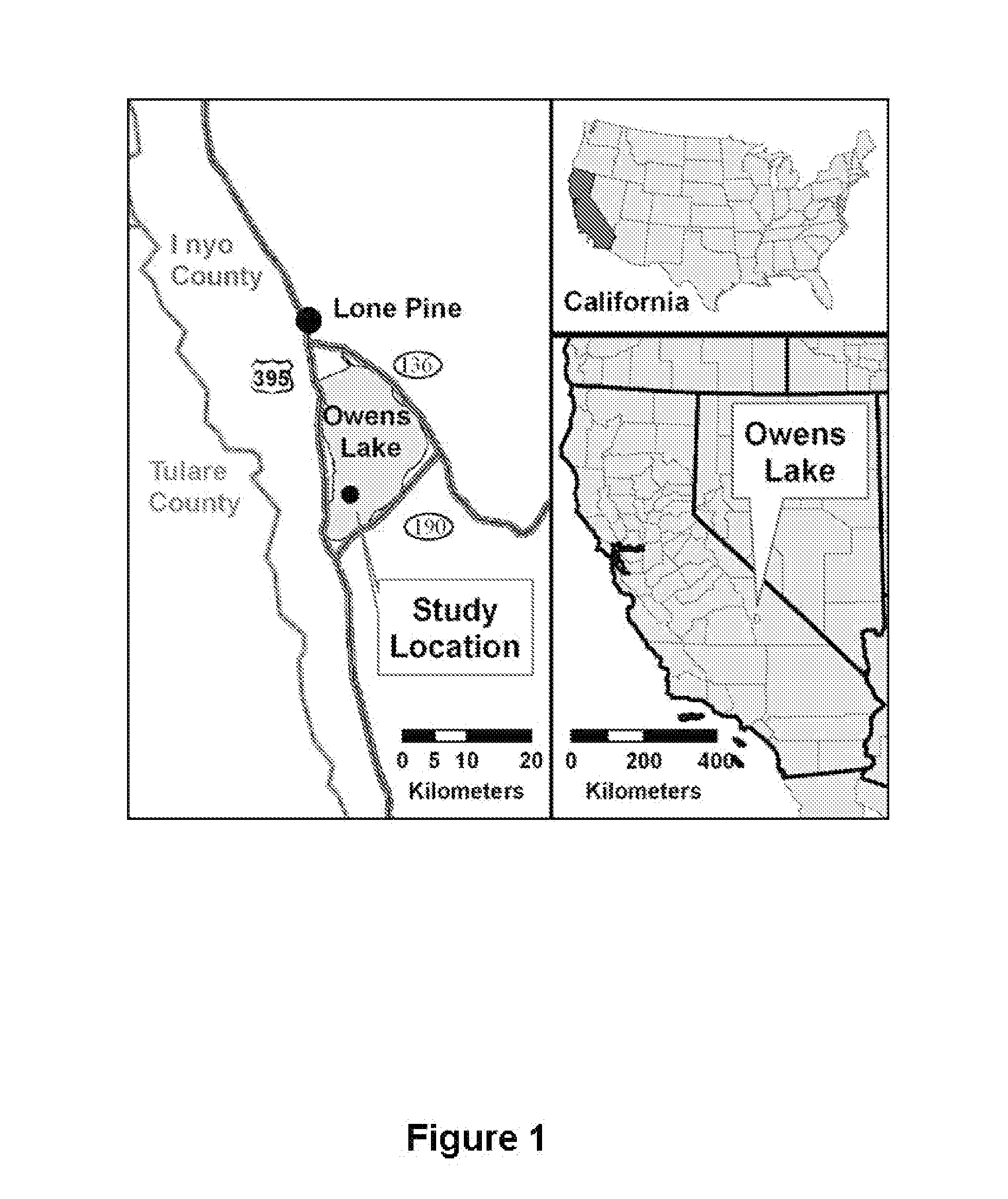 Methods for dust control on saline dry lakebeds using minimal water resources