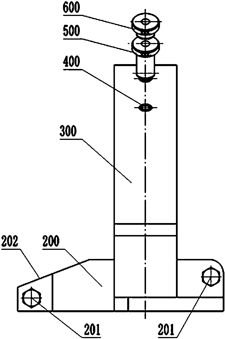 Machining device for space deep inclined holes in large wind power box