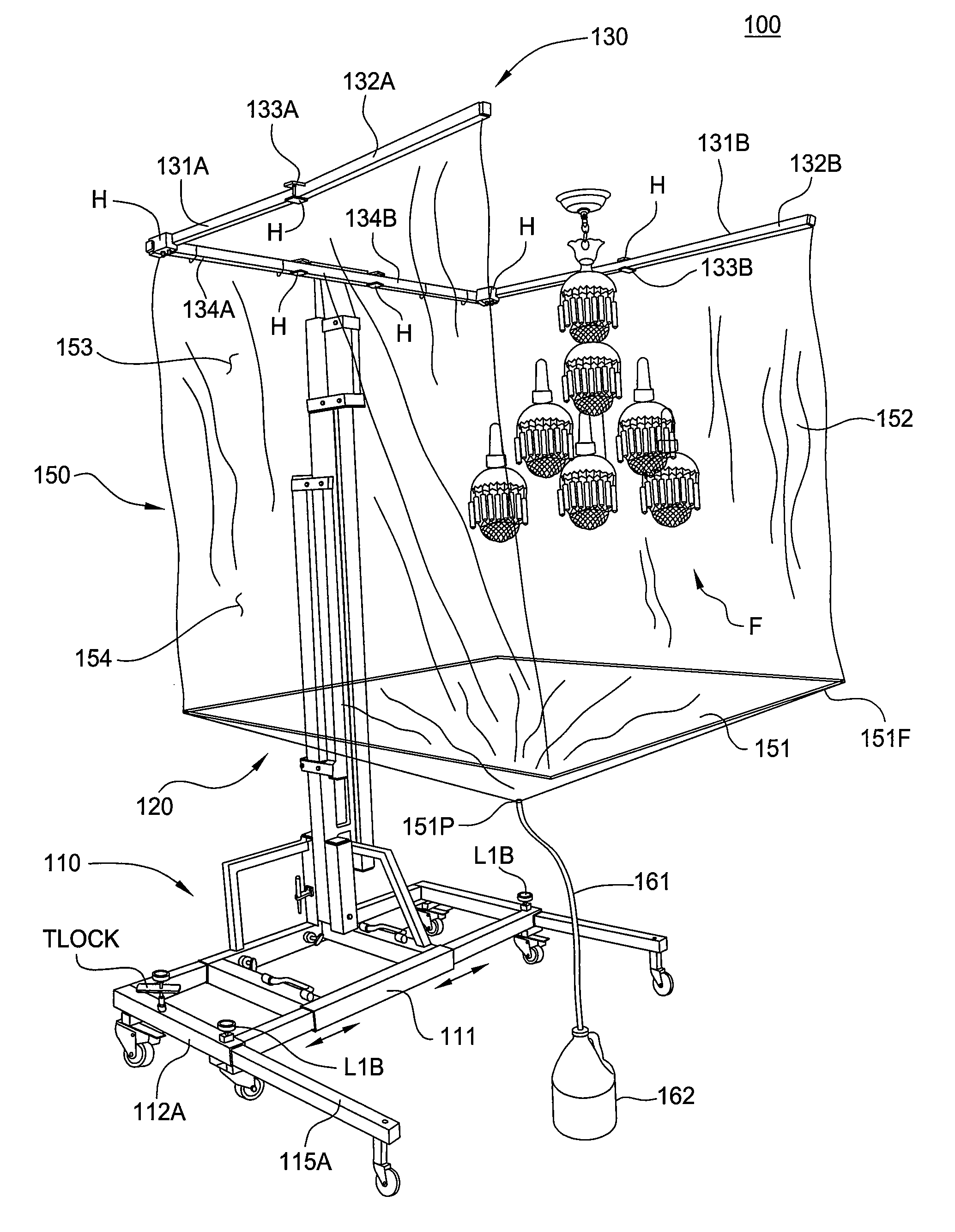 Apparatus for shielding an elevated fixture