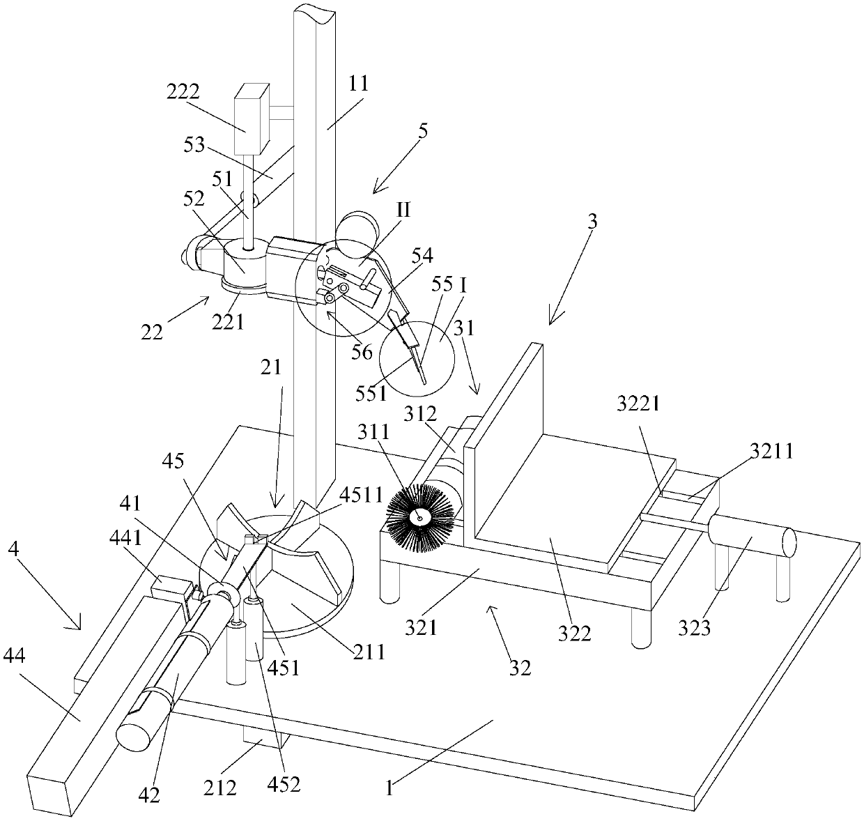 Ball bladder center line polishing device