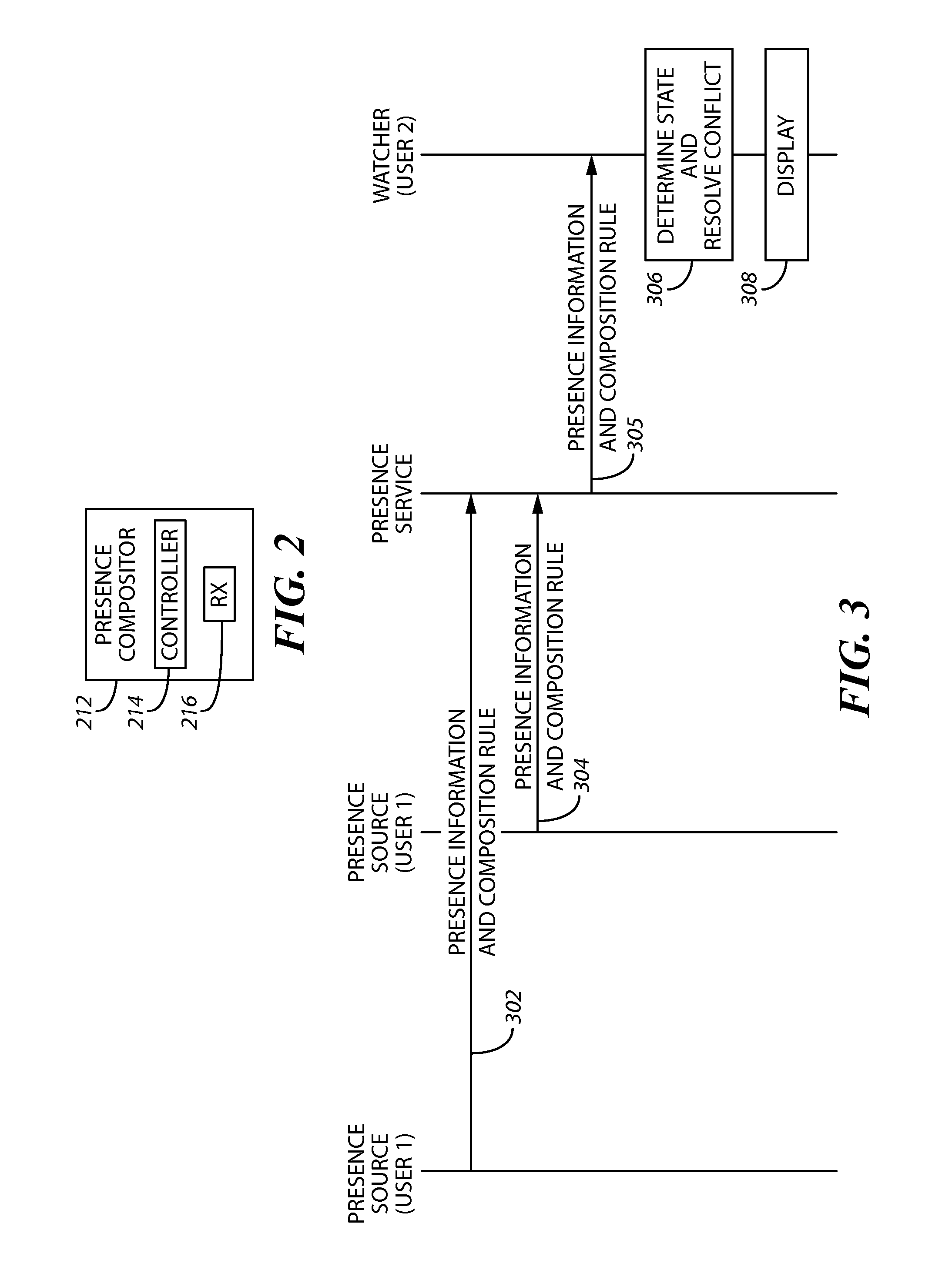 System and method for determining a presence state of a user