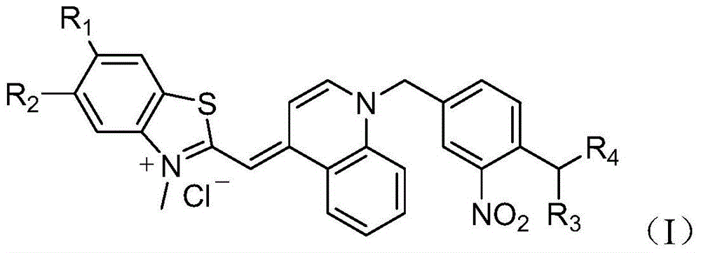 A kind of asymmetric cyanine dye compound and its application