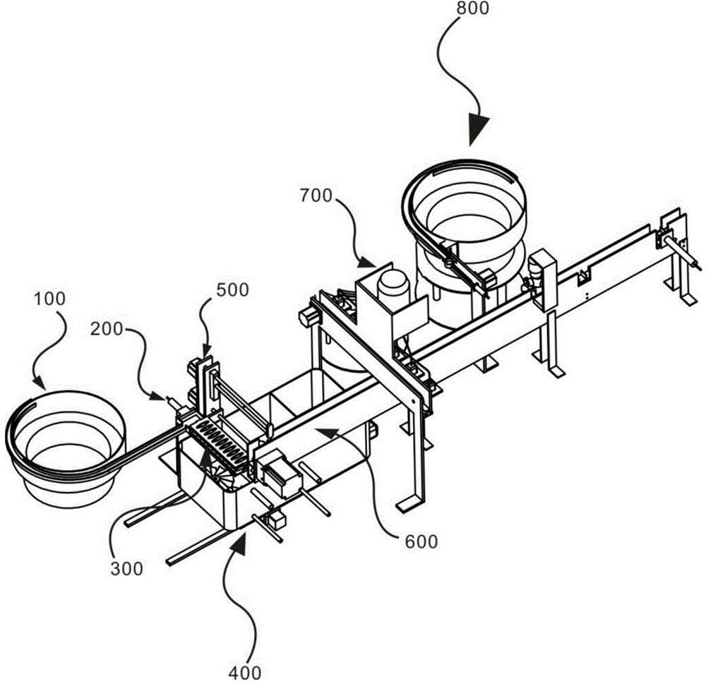 System for correcting, pushing, rinsing, progressively forwarding, conveying, filling and cover transporting of filling bottles