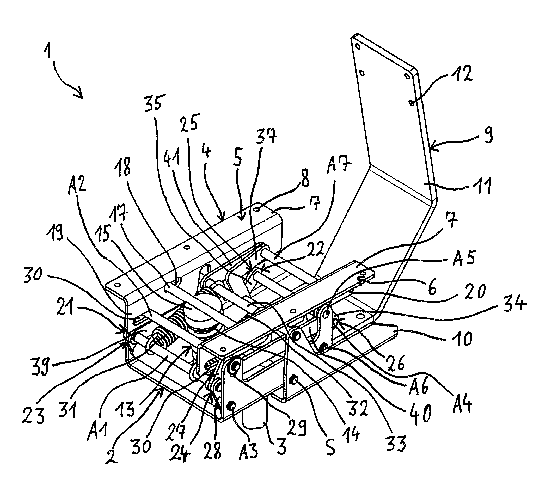 Synchronous mechanism for a chair