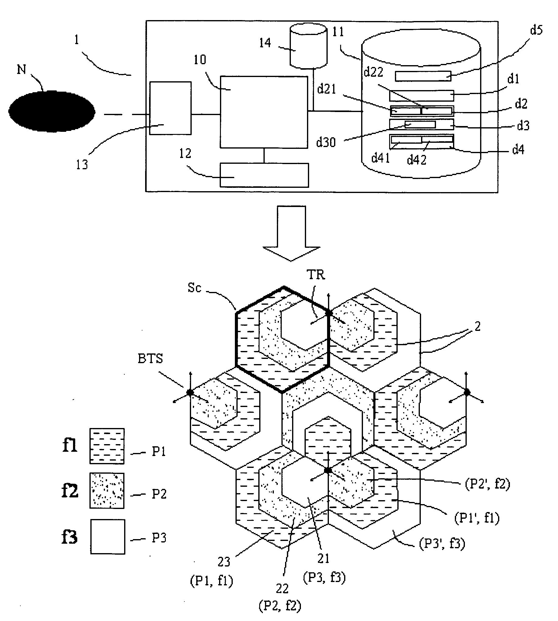 Method and system for planning the power of carriers in a cellular telecommunications network