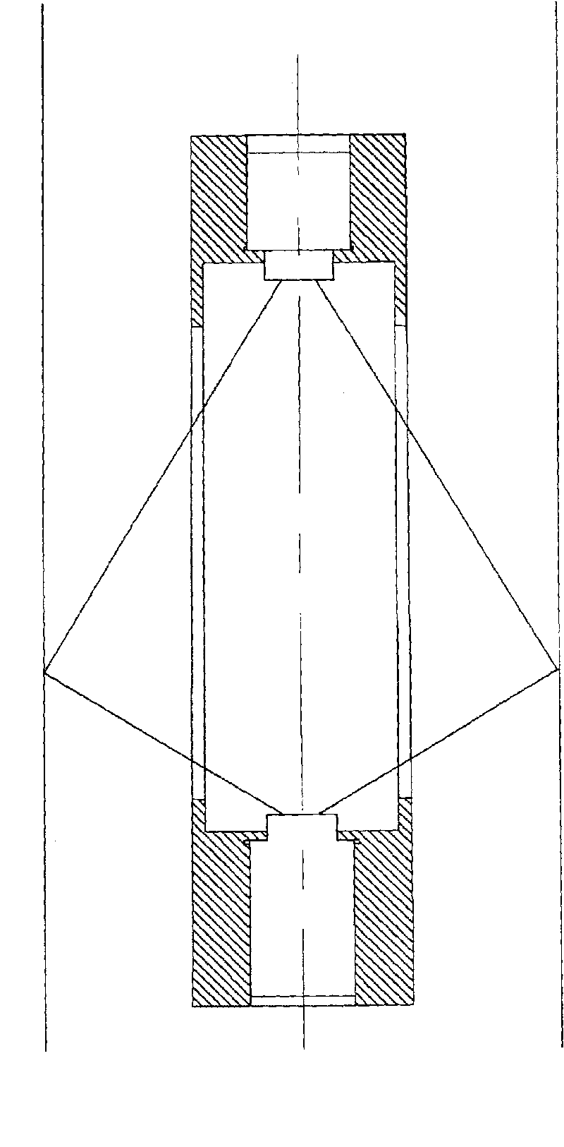 Optical measuring method for hole cubage