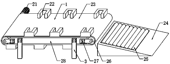 Transporting device for front axle shell machining and transporting method