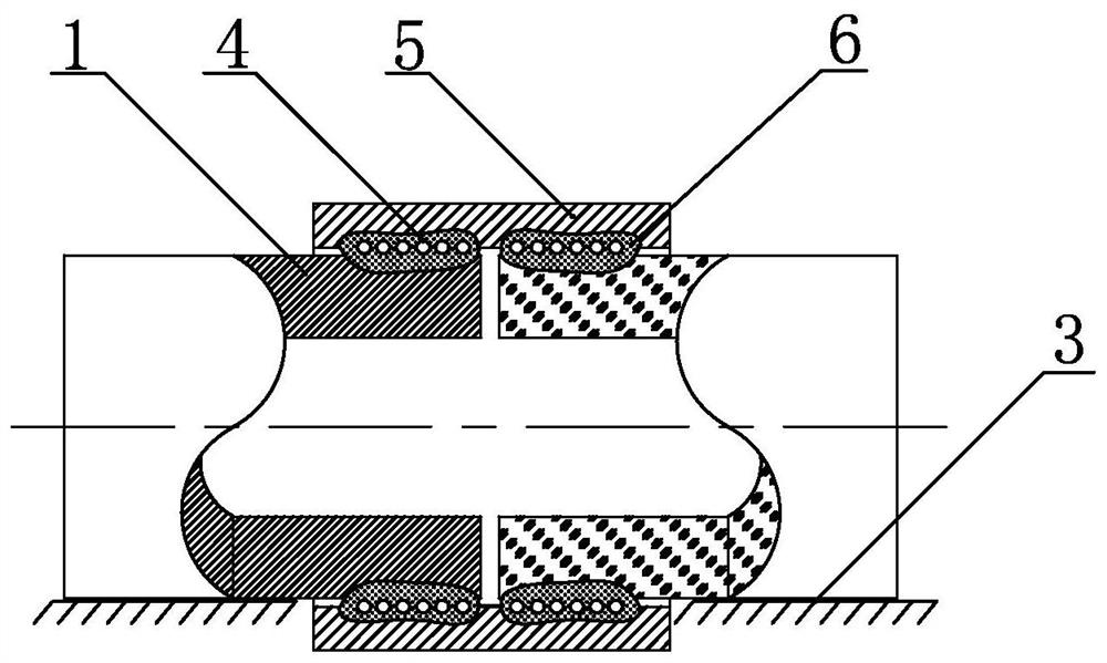 Non-welding connection construction method for PE natural gas pipes