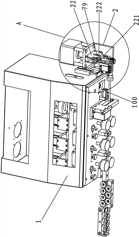 Wire stripping machine integrating wire striping, bending and cap assembly