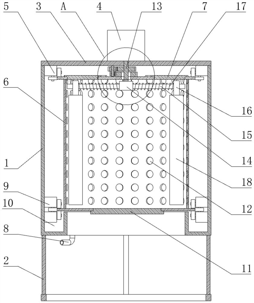 Dehydrating and drying device for sodium carboxymethyl cellulose production