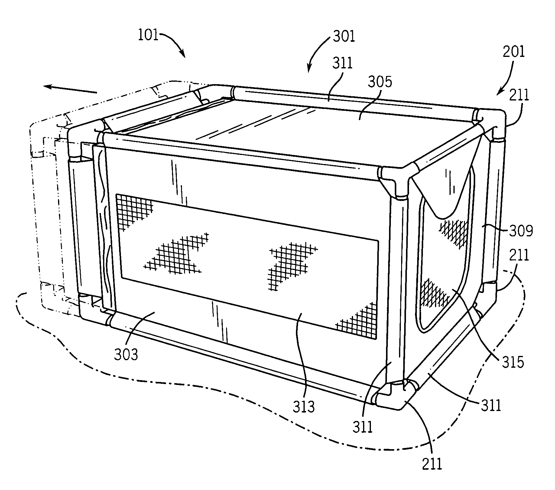 Expandable animal kennel