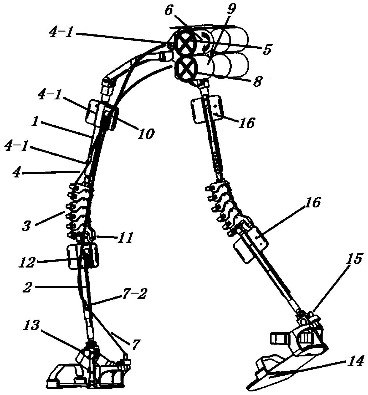 Rigid-flexible hybrid driven wearable power-assisted exoskeleton