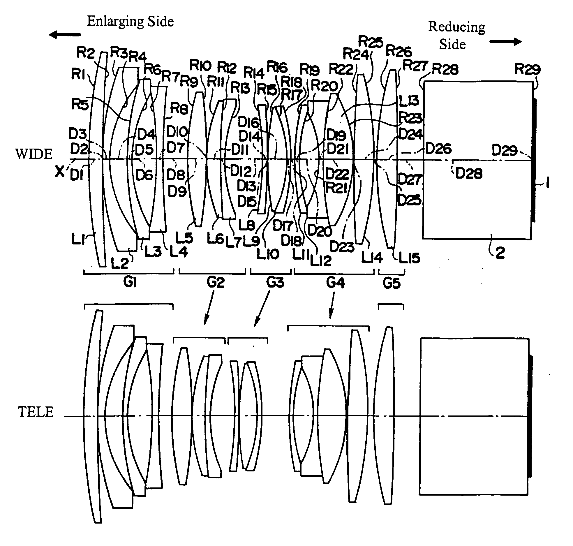 Zoom lens and projection display device using the zoom lens