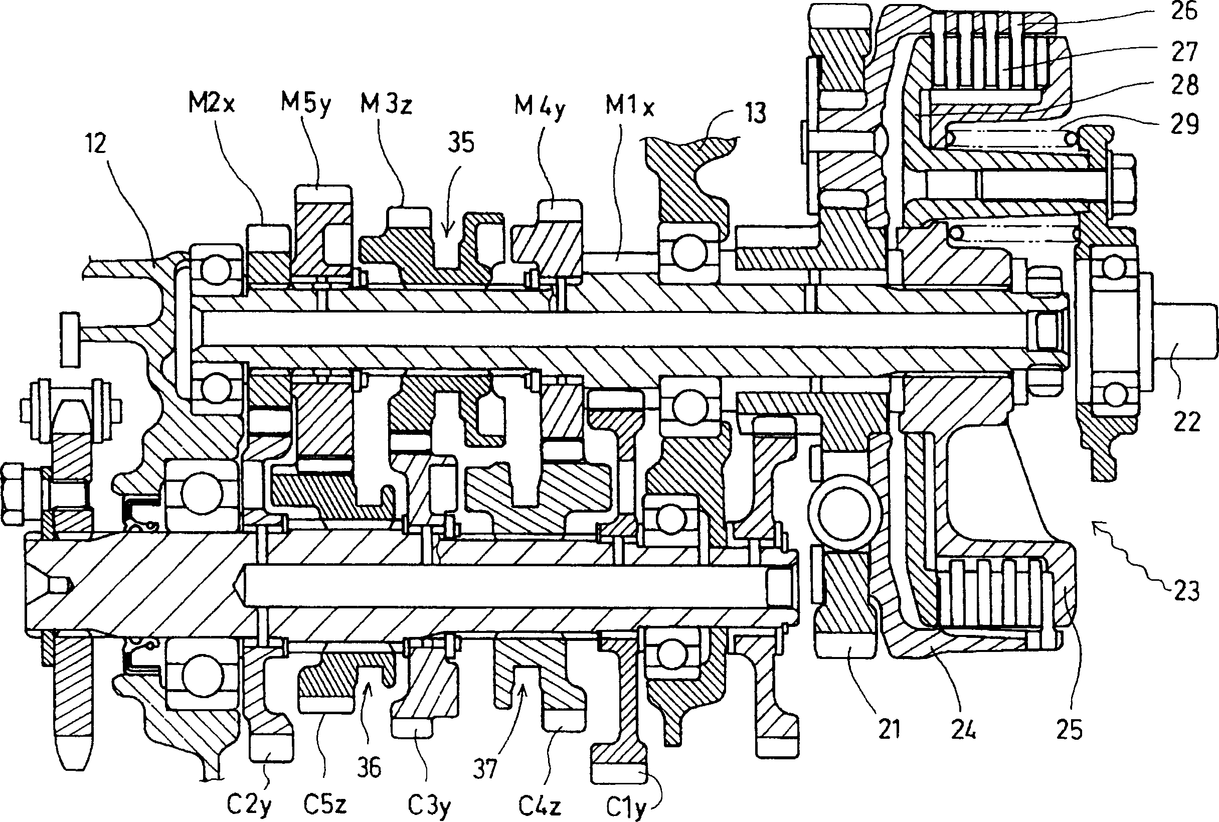Variable speed device for internal conbustion engine