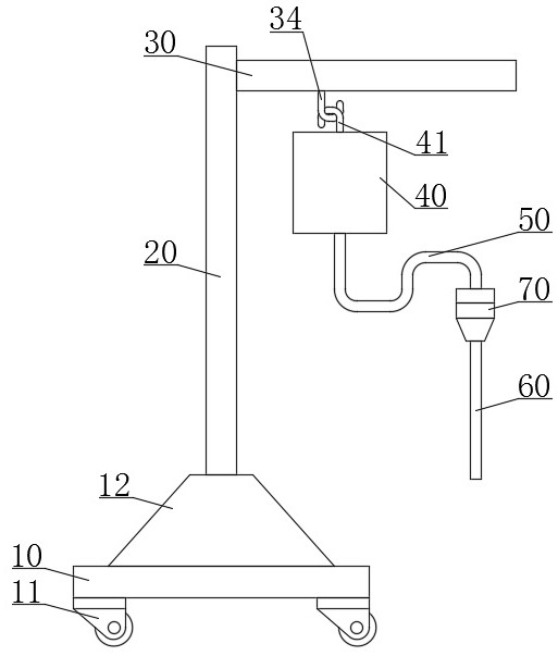 Nutrient solution conveying device for esophageal cancer nursing