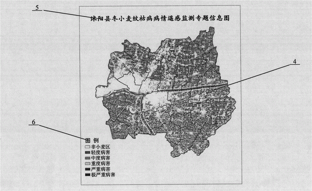 Remote sensing monitoring method for sheath blight of land winter wheat