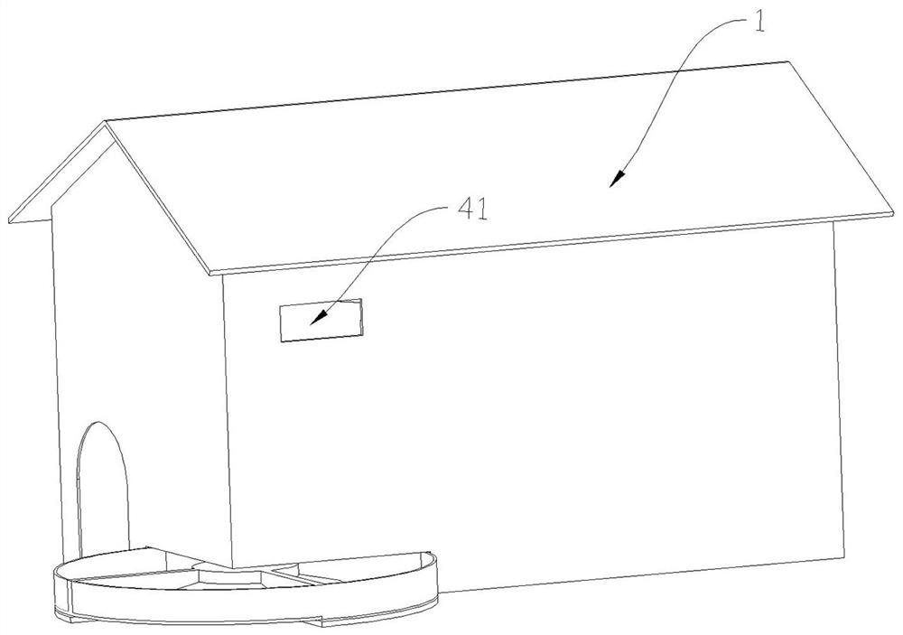 Feeding ornamental pet house capable of monitoring pet state