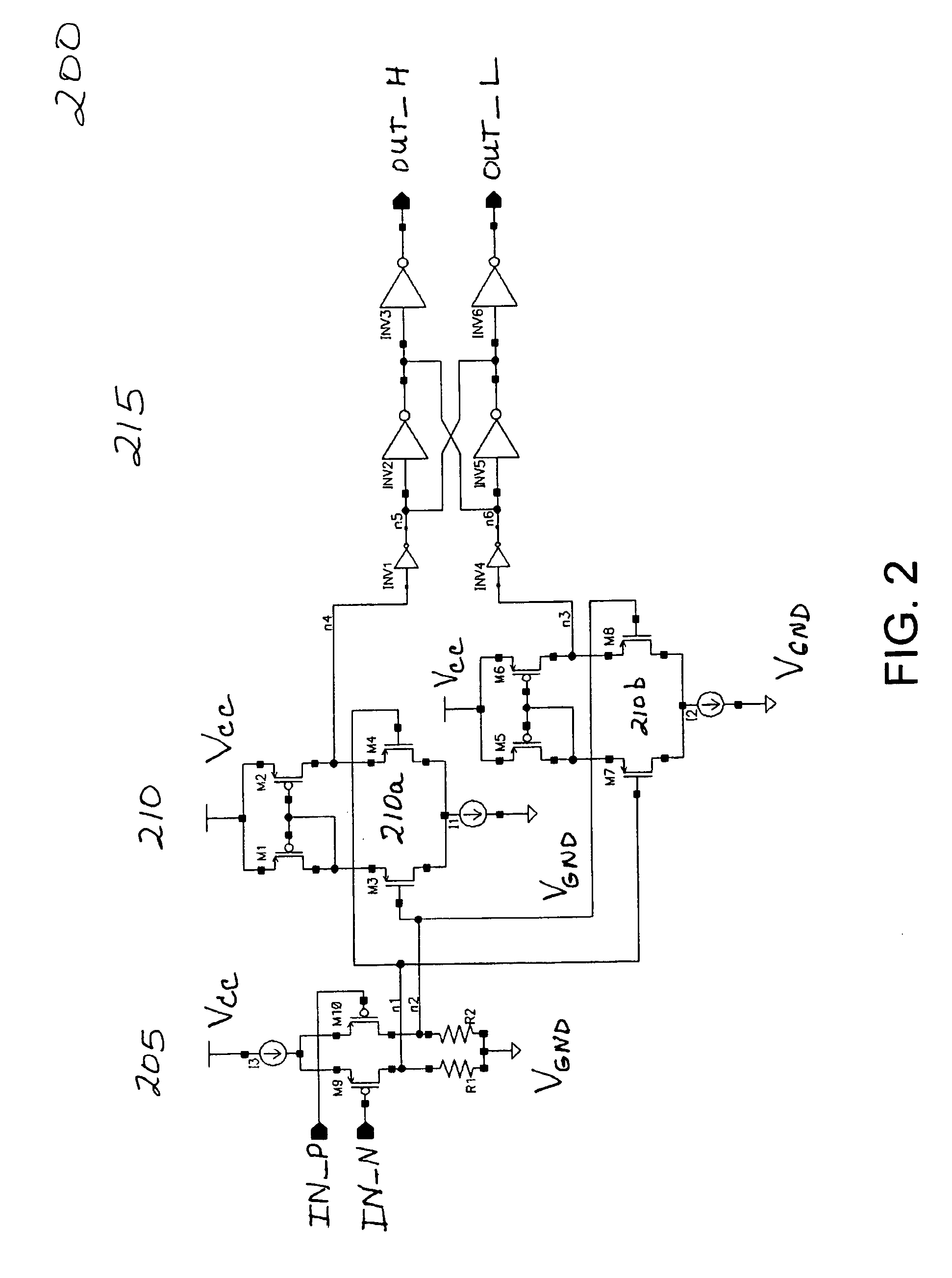Method and circuit for translating a differential signal to complementary CMOS levels