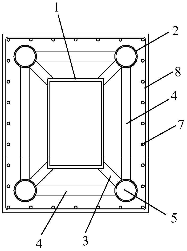 Combined lattice type hollow component