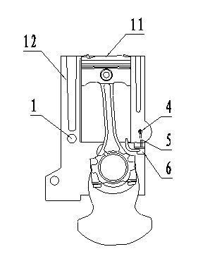 Engine piston cooling device