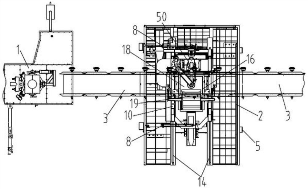 Pouring machine for pouring system