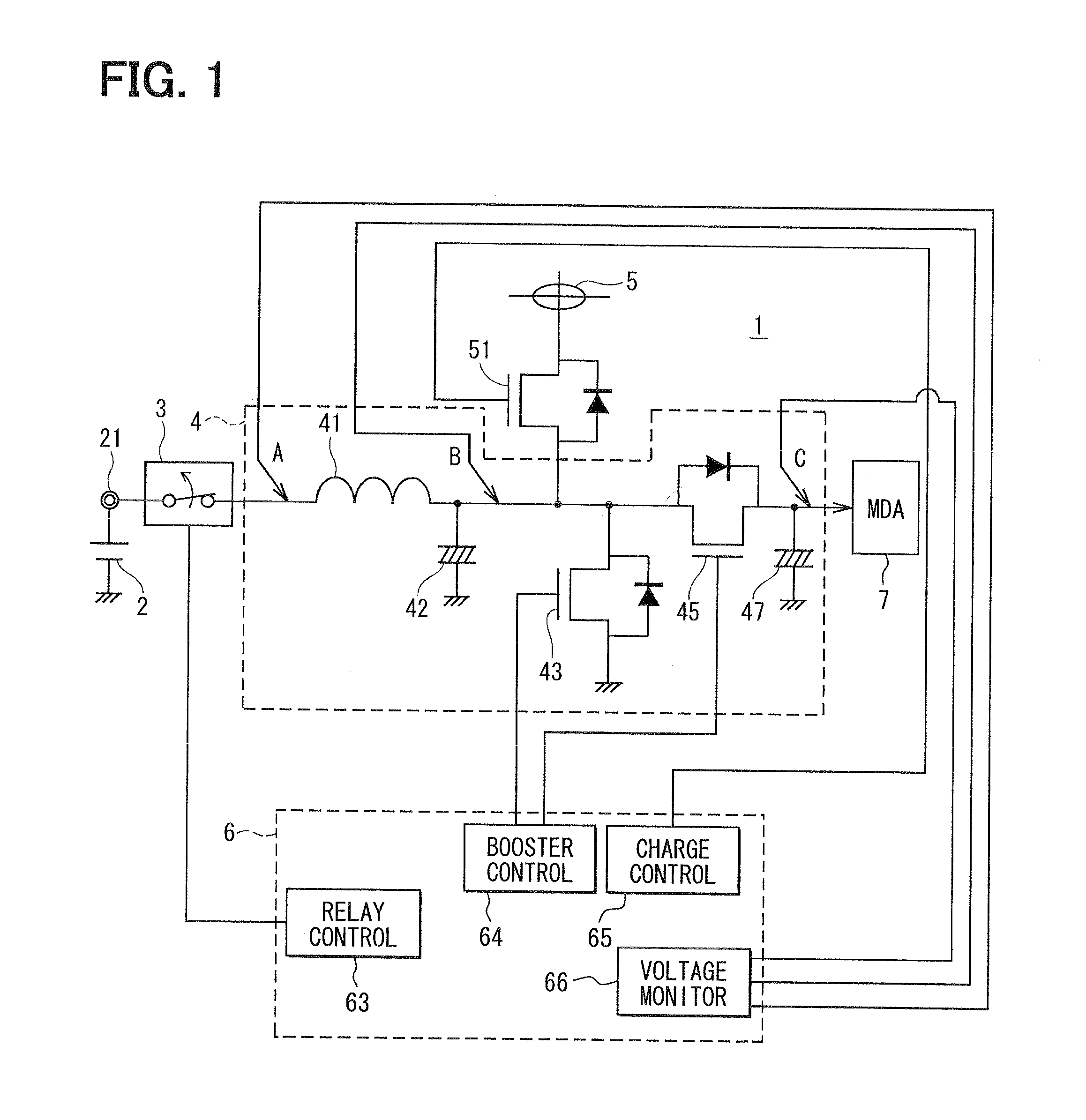 Voltage booster apparatus for power steering system